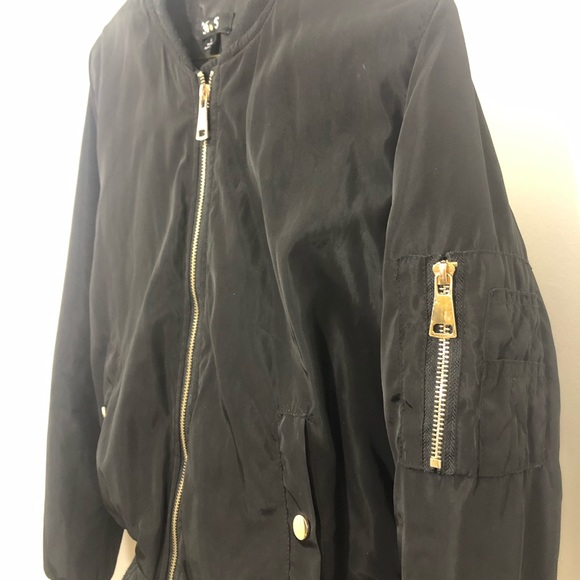 FASHIONNOVA Black Bomber Jacket - Picture 4 of 6